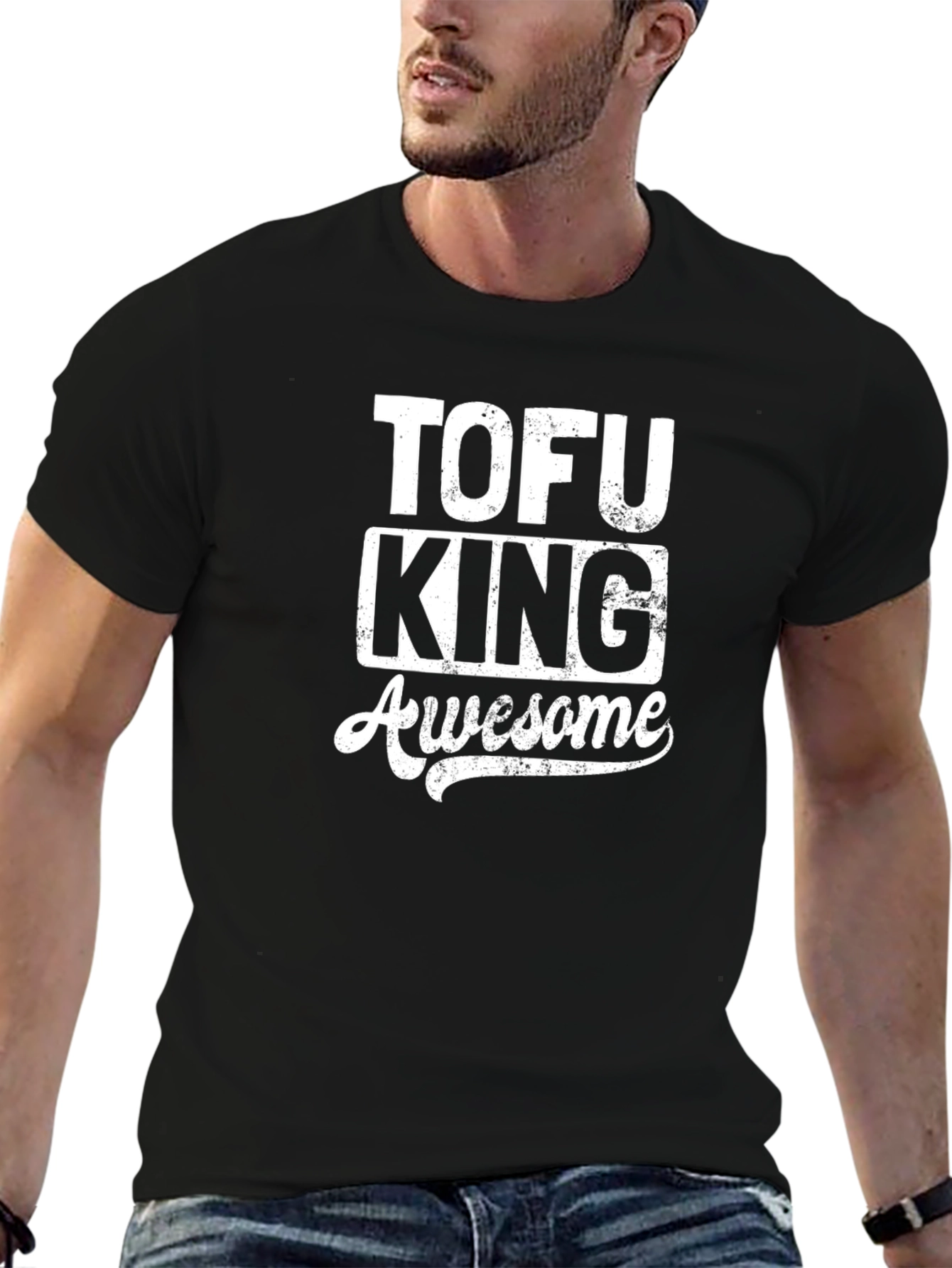 Tofu King Awesome Graphic Tee - Black