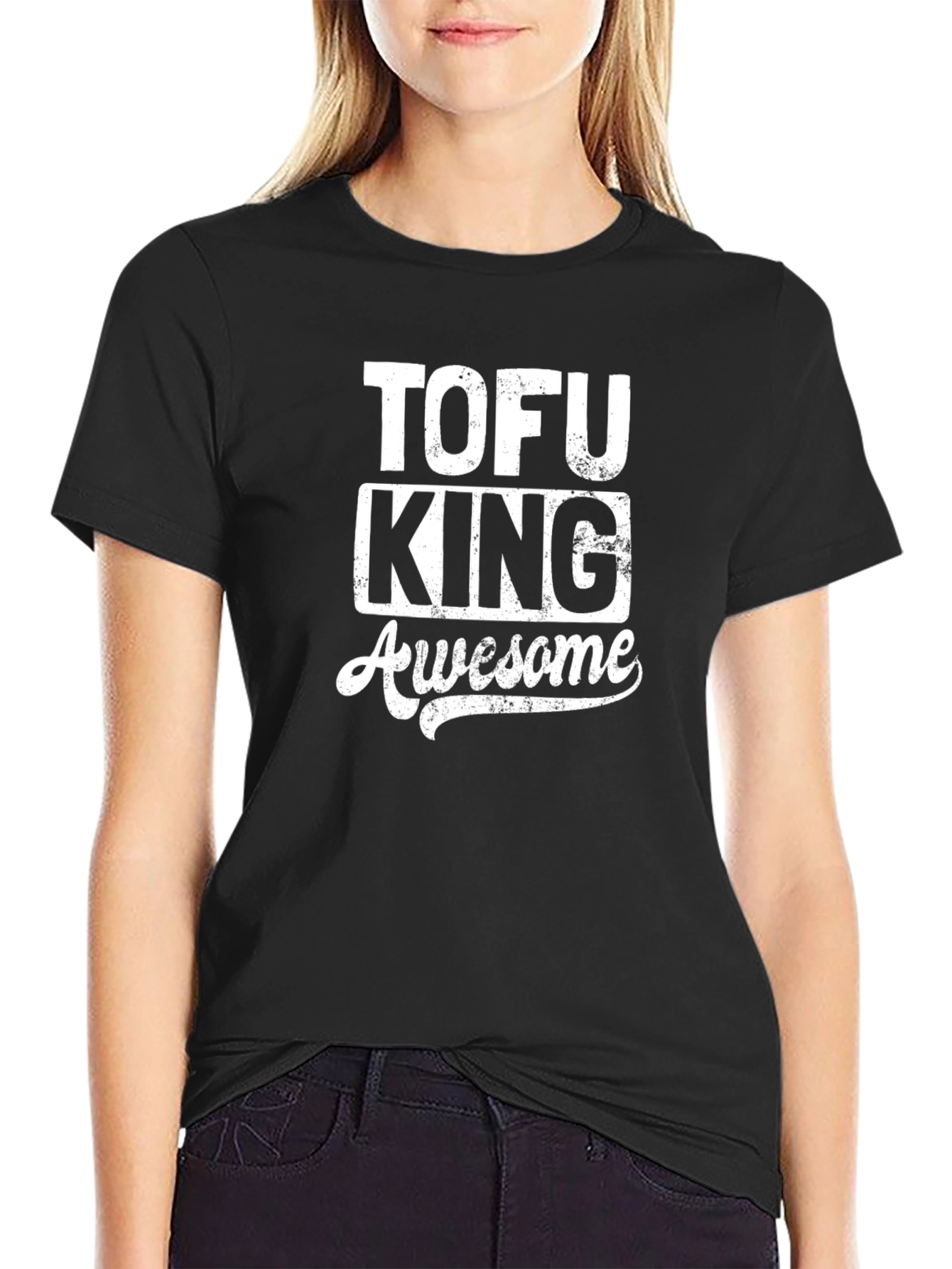 Tofu King Awesome Graphic Tee - Black