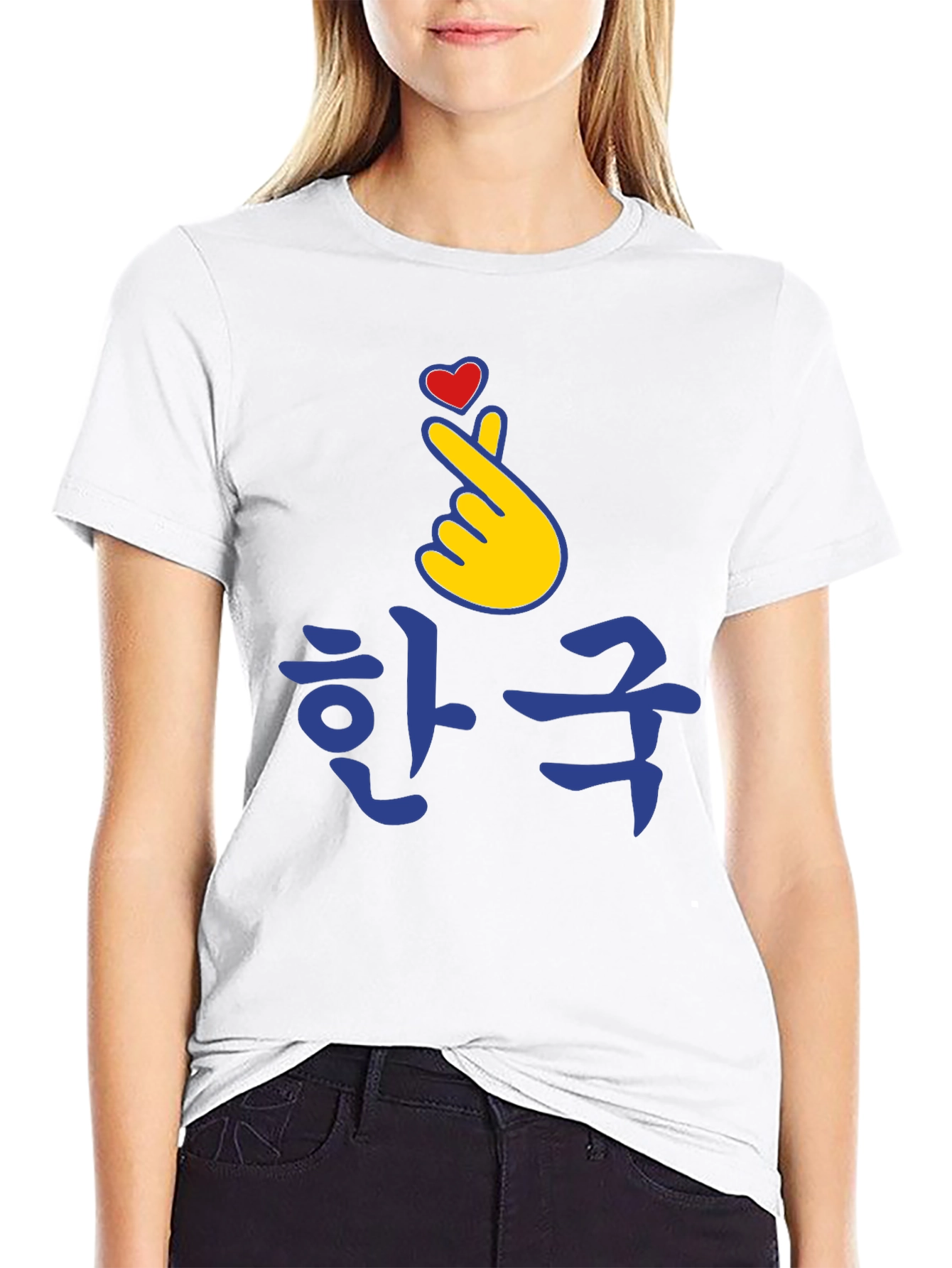Korean Heart Sign T-Shirt K-Pop Love
