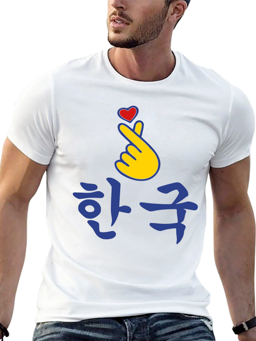 Korean Heart Sign T-Shirt K-Pop Love