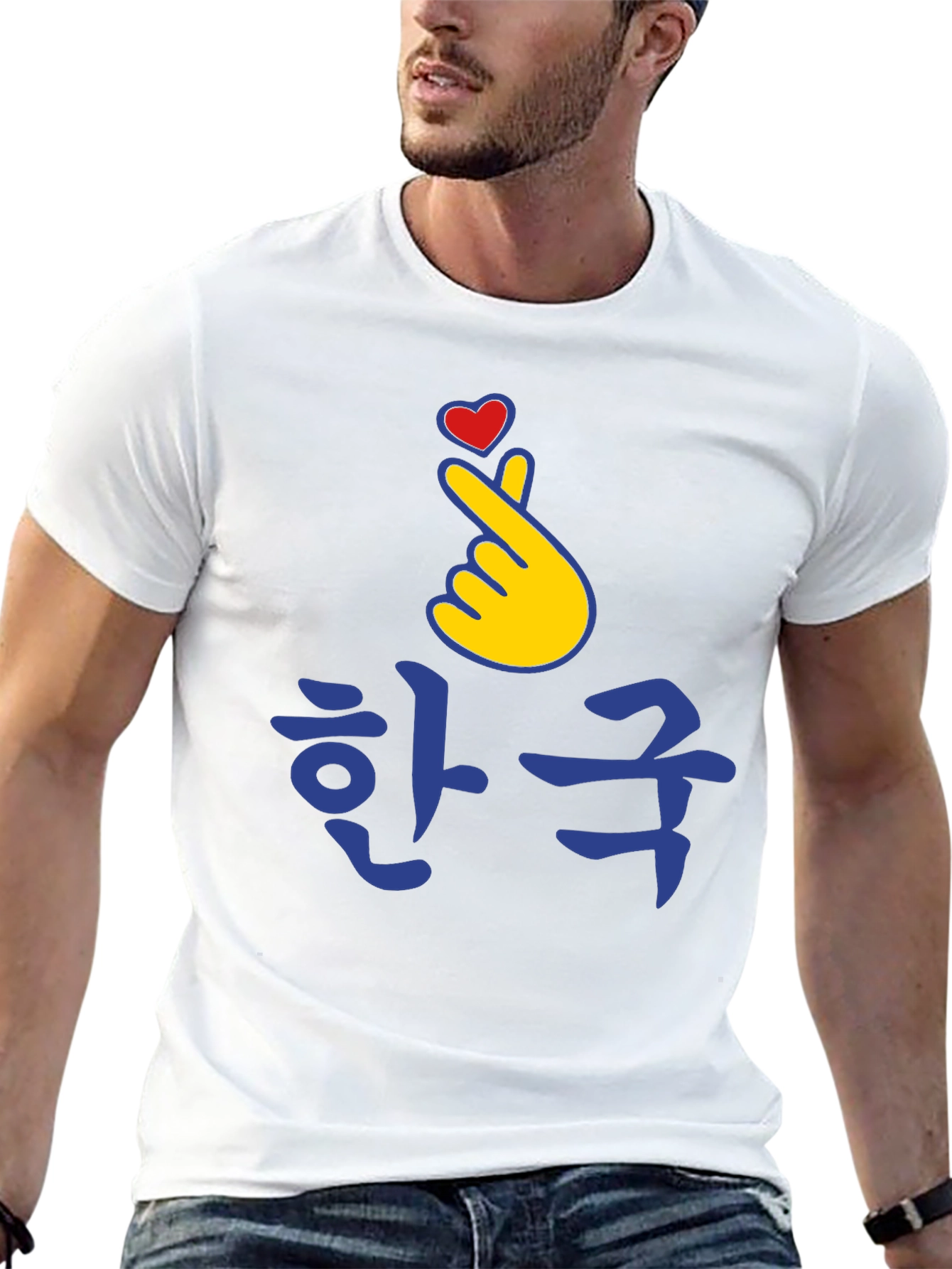 Korean Heart Sign T-Shirt K-Pop Love