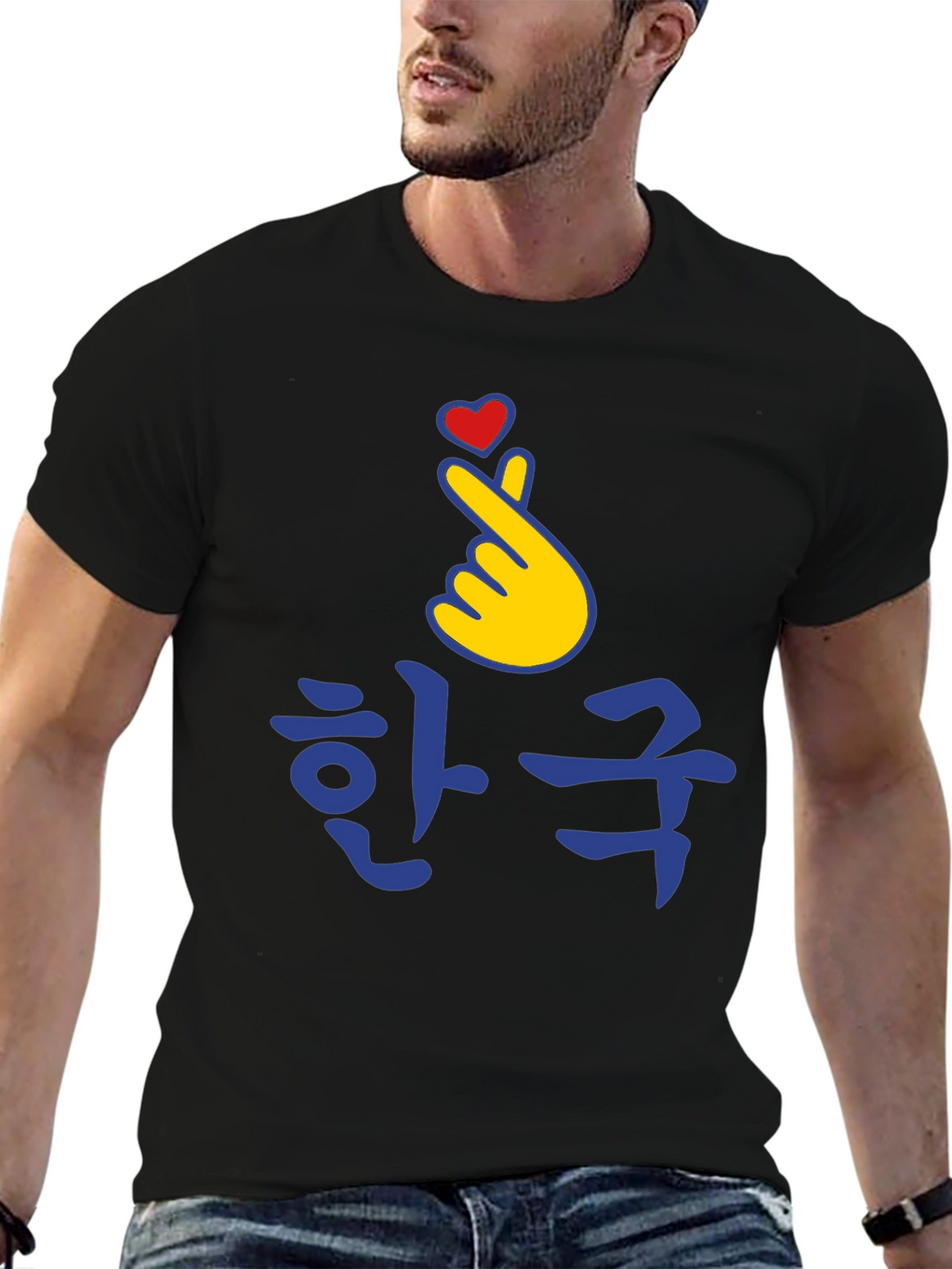 Korean Heart Sign T-Shirt K-Pop Love