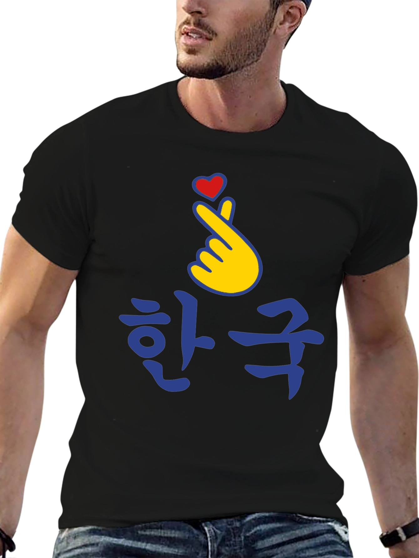 Korean Heart Sign T-Shirt K-Pop Love