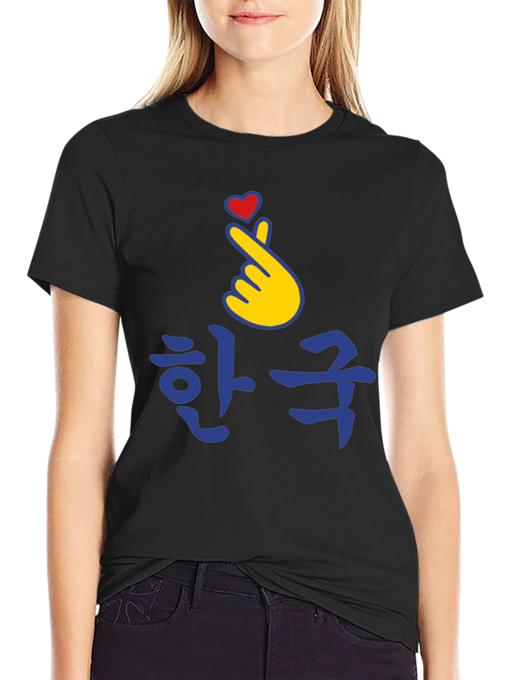 Korean Heart Sign T-Shirt K-Pop Love
