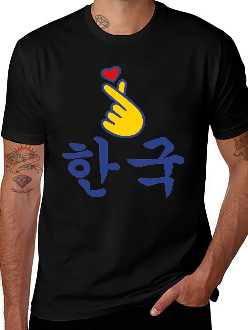 Korean Heart Sign T-Shirt K-Pop Love