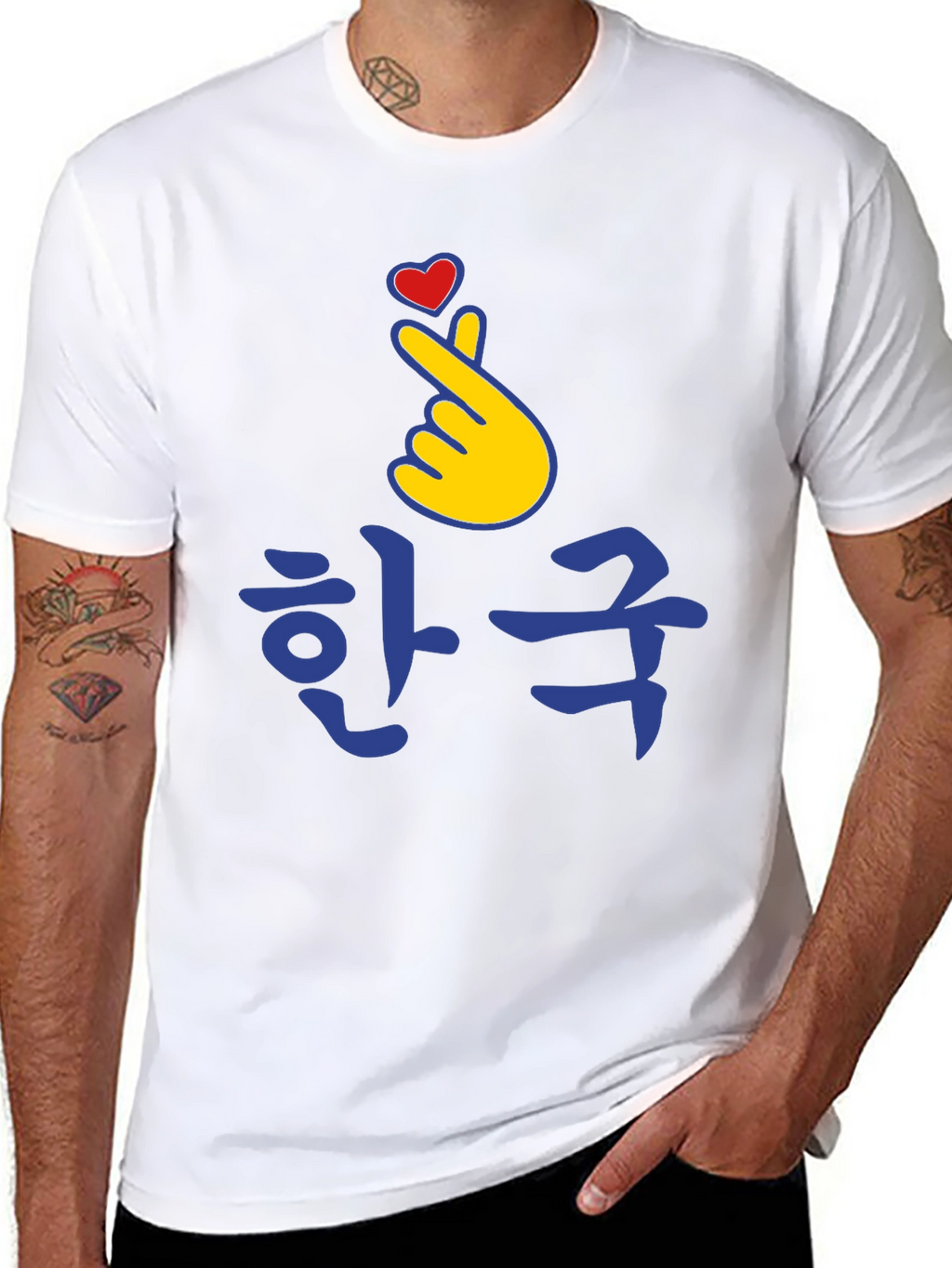 Korean Heart Sign T-Shirt K-Pop Love