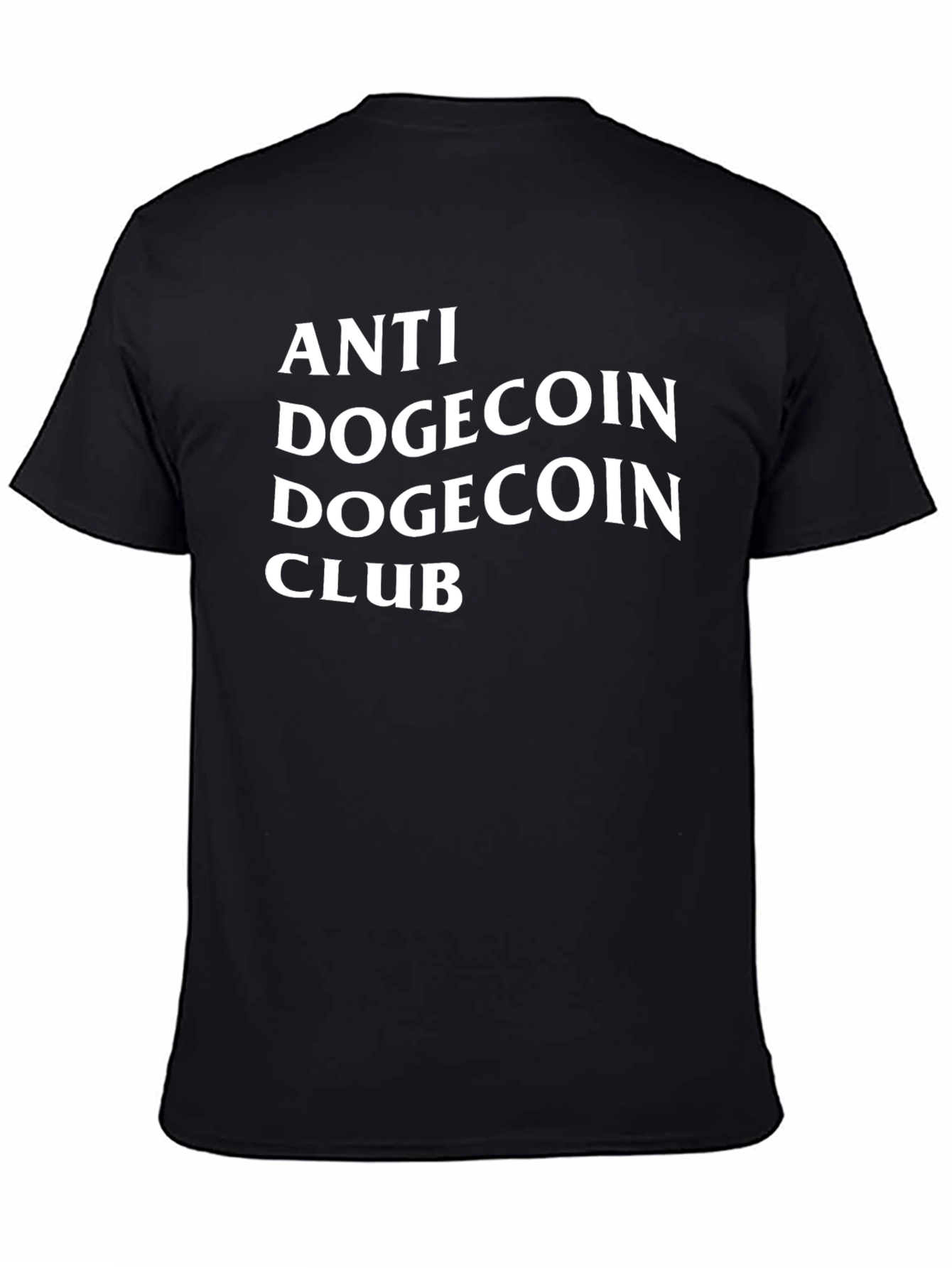 Anti Dogecoin Club Black T-Shirt