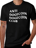 Anti Dogecoin Club Black T-Shirt