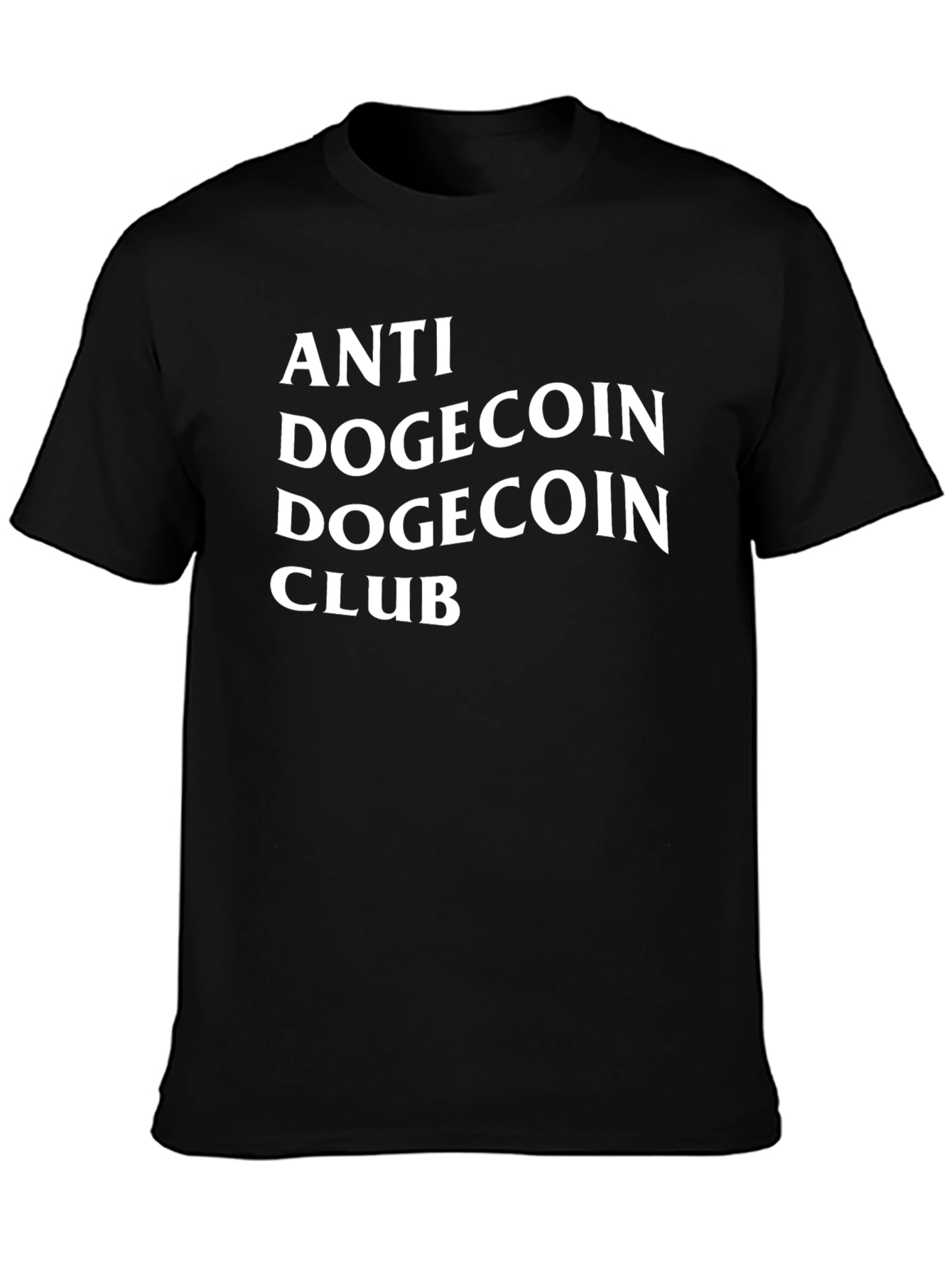 Anti Dogecoin Club Black T-Shirt