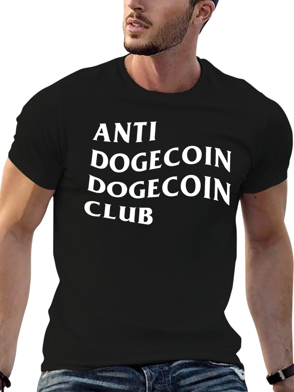 Anti Dogecoin Club Black T-Shirt