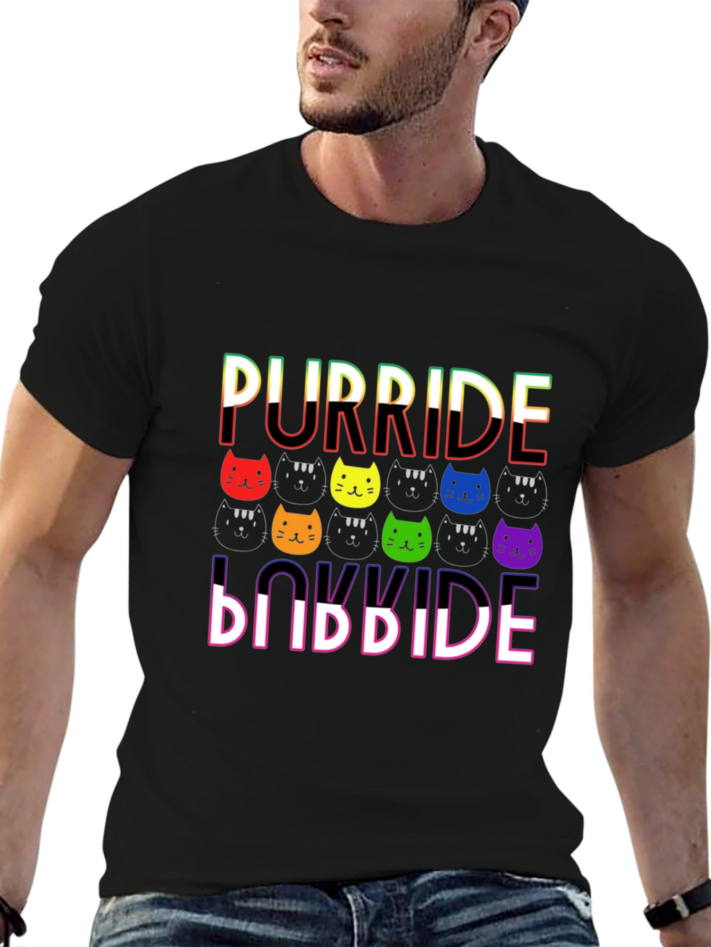Purride Cat T-Shirt - Pride Rainbow LGBTQ