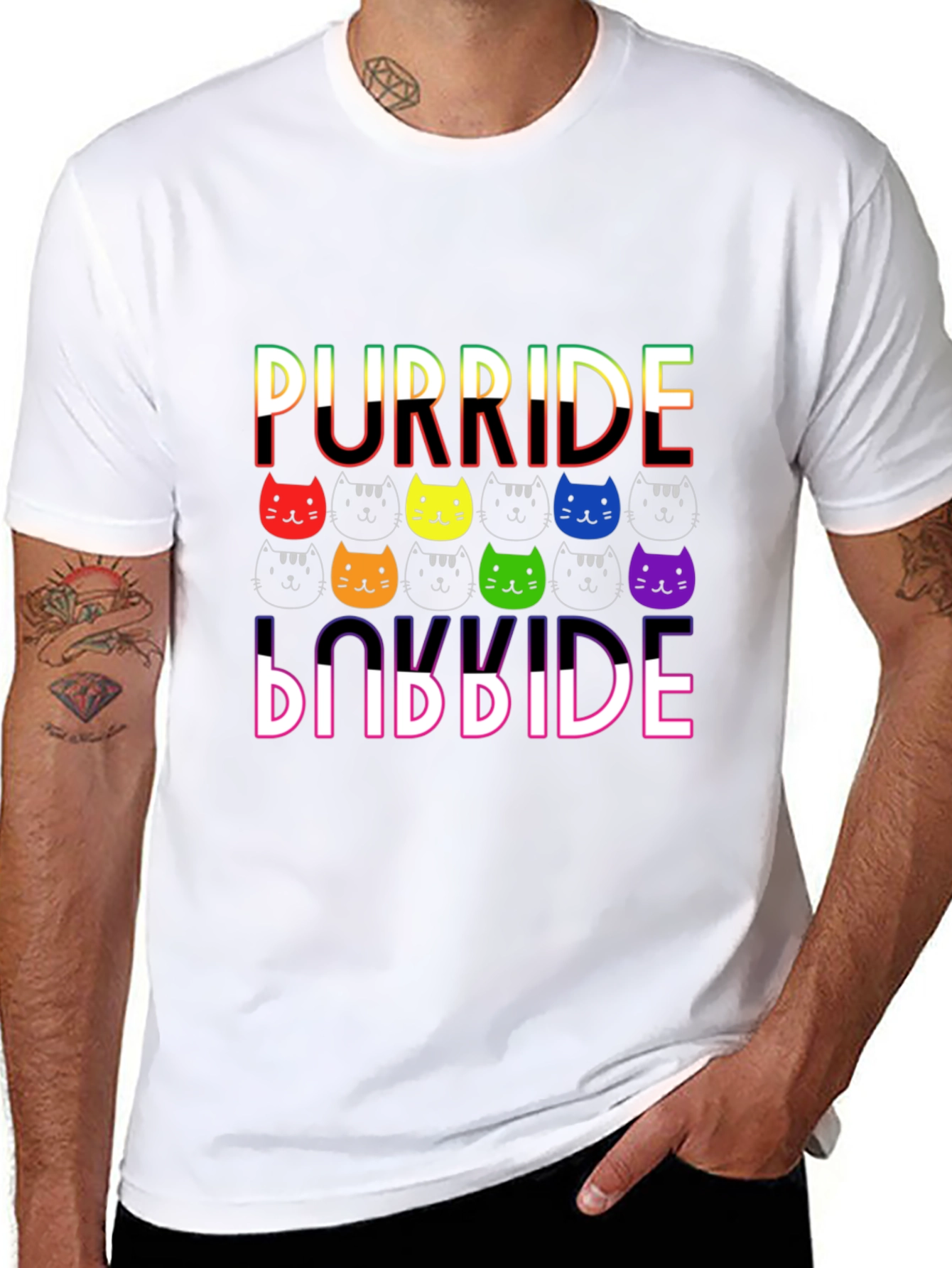 Purride Cat T-Shirt - Pride Rainbow LGBTQ