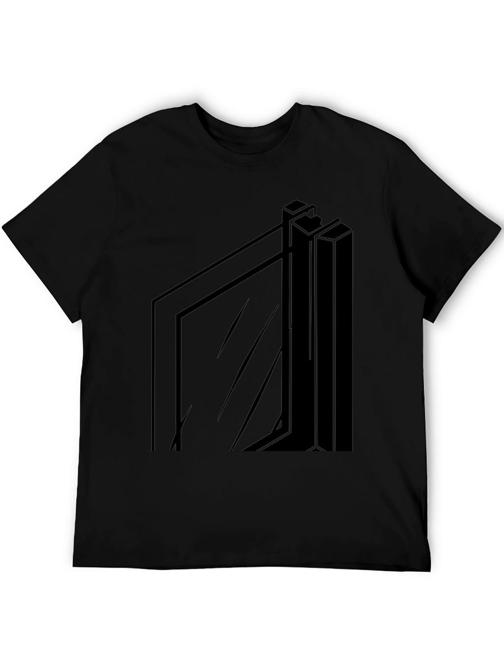 Modern Geometric Black T-Shirt