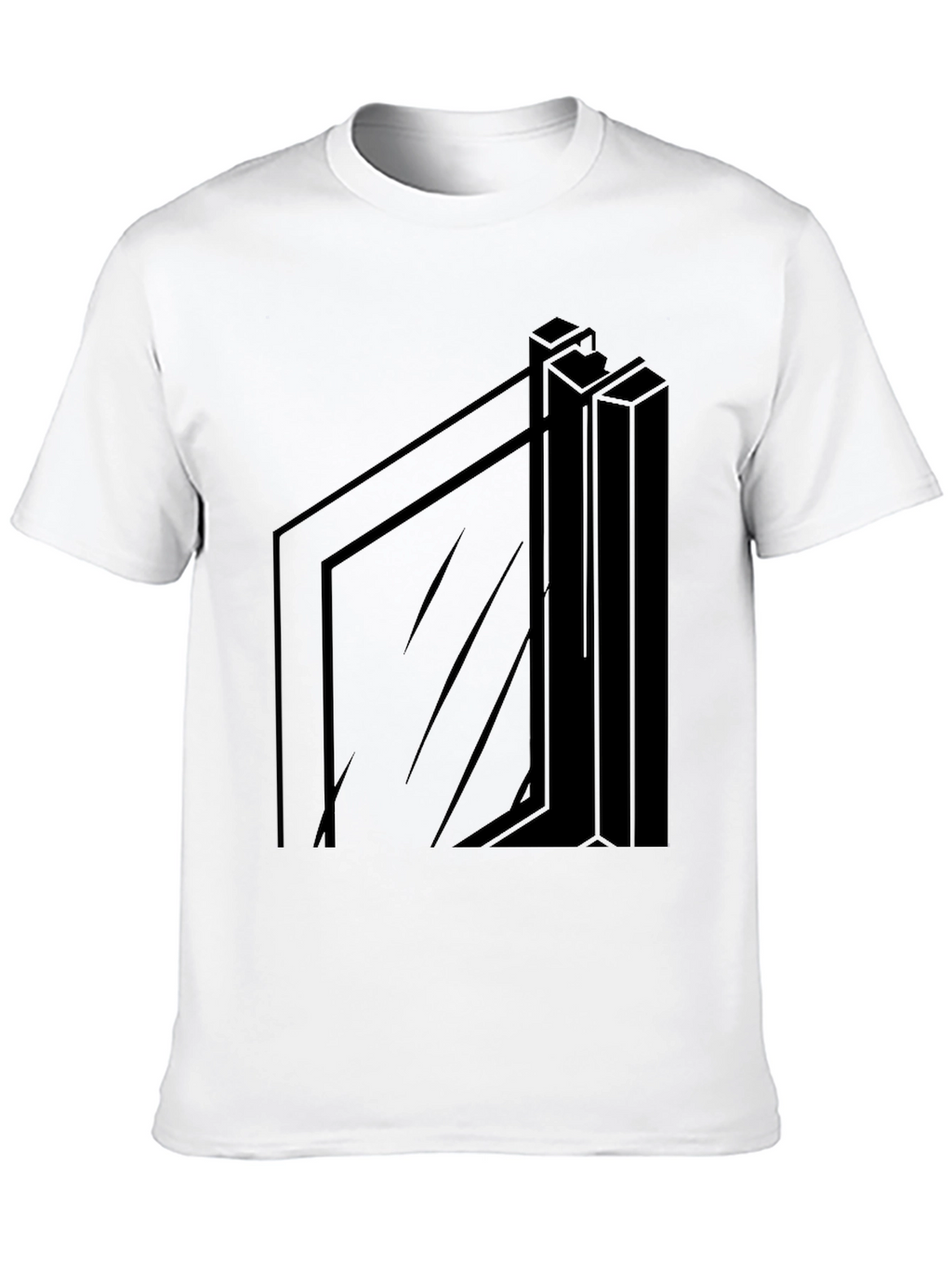 Modern Geometric Black T-Shirt