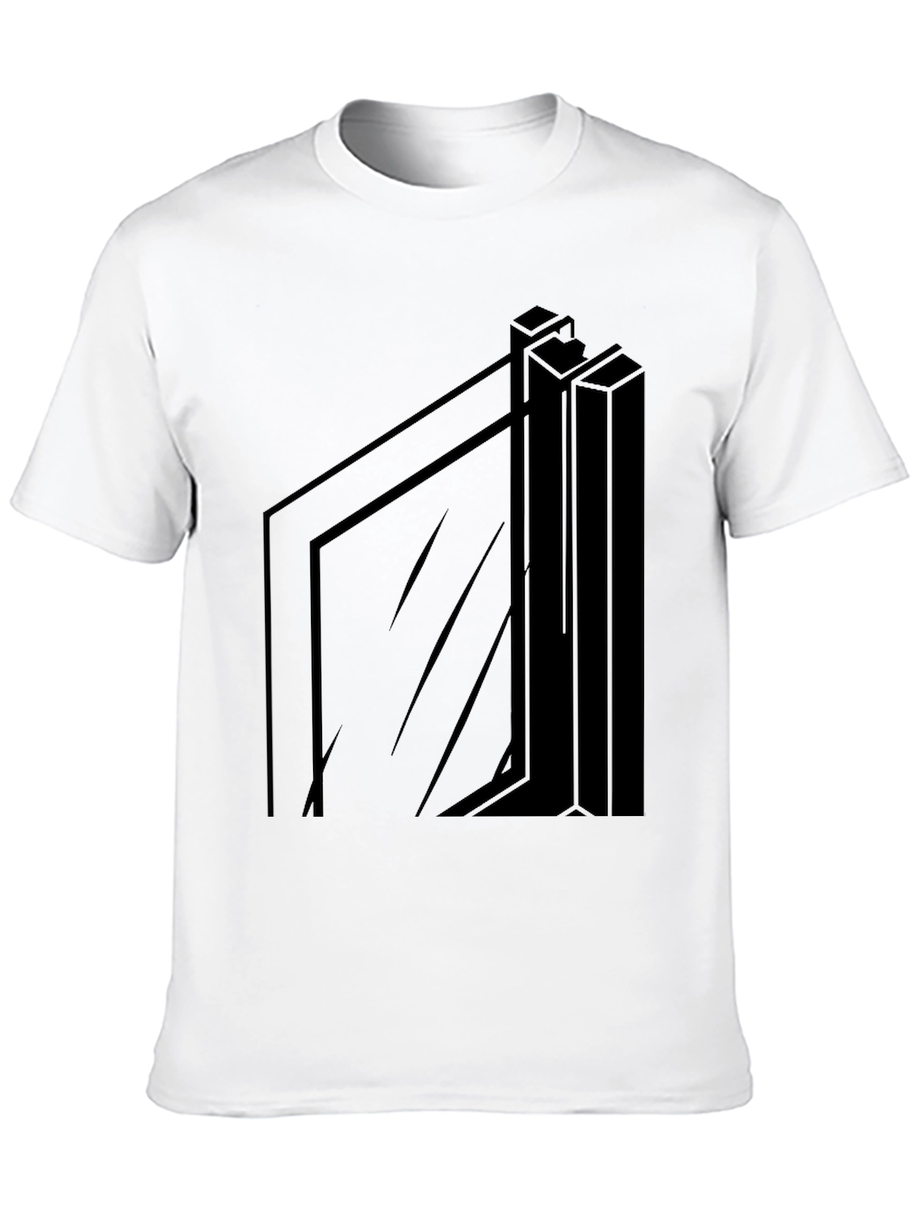 Modern Geometric Black T-Shirt