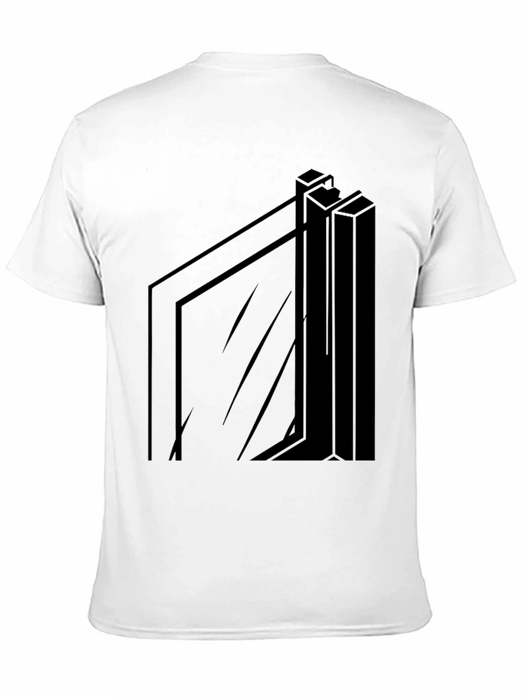 Modern Geometric Black T-Shirt