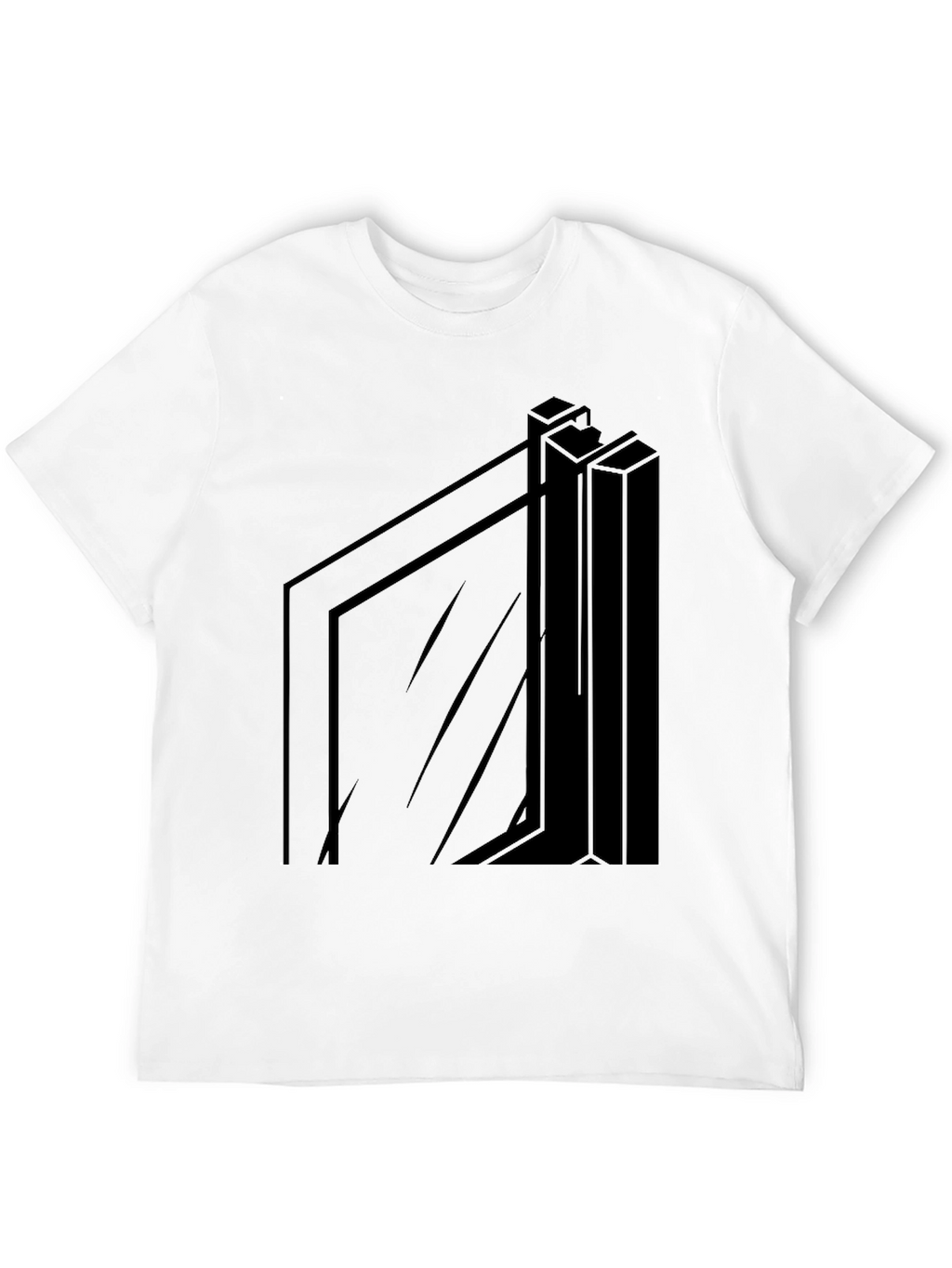 Modern Geometric Black T-Shirt