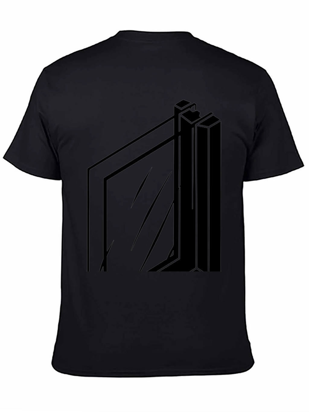 Modern Geometric Black T-Shirt
