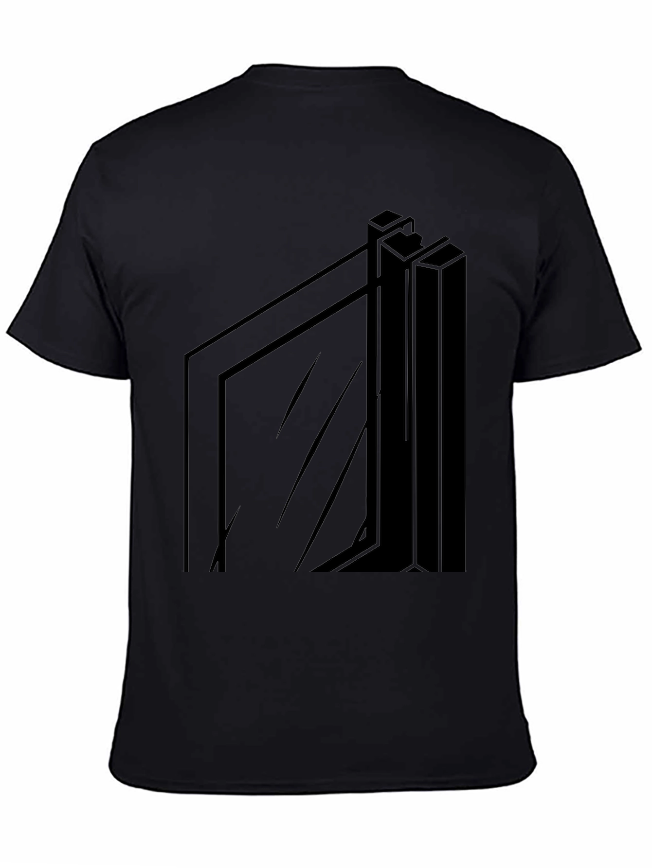 Modern Geometric Black T-Shirt
