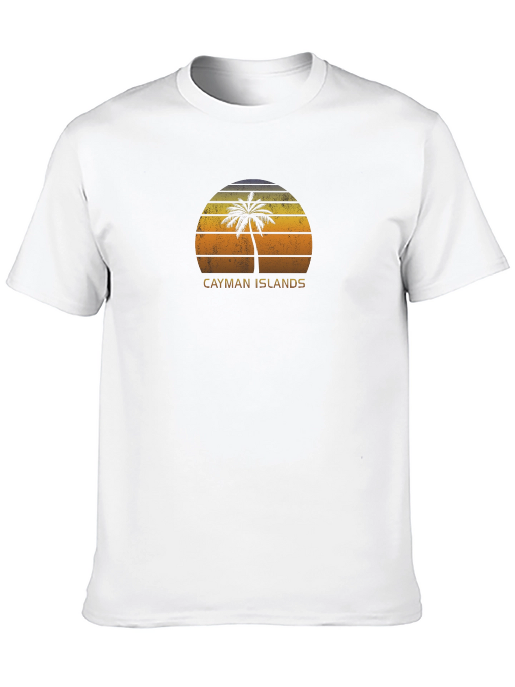 Cayman Islands Palm Sunset T-Shirt - Black