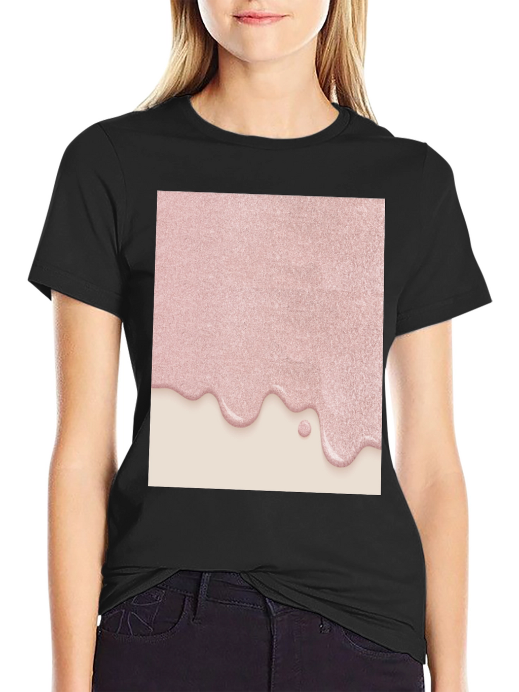 Pink Drip Graphic Tee - Modern Stylish Design