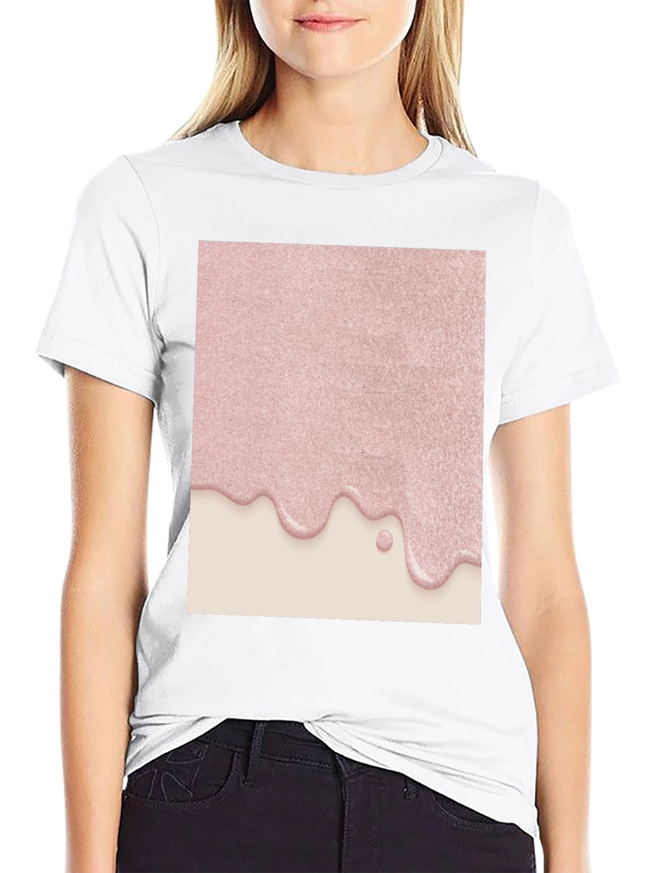 Pink Drip Graphic Tee - Modern Stylish Design