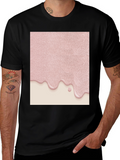 Pink Drip Graphic Tee - Modern Stylish Design