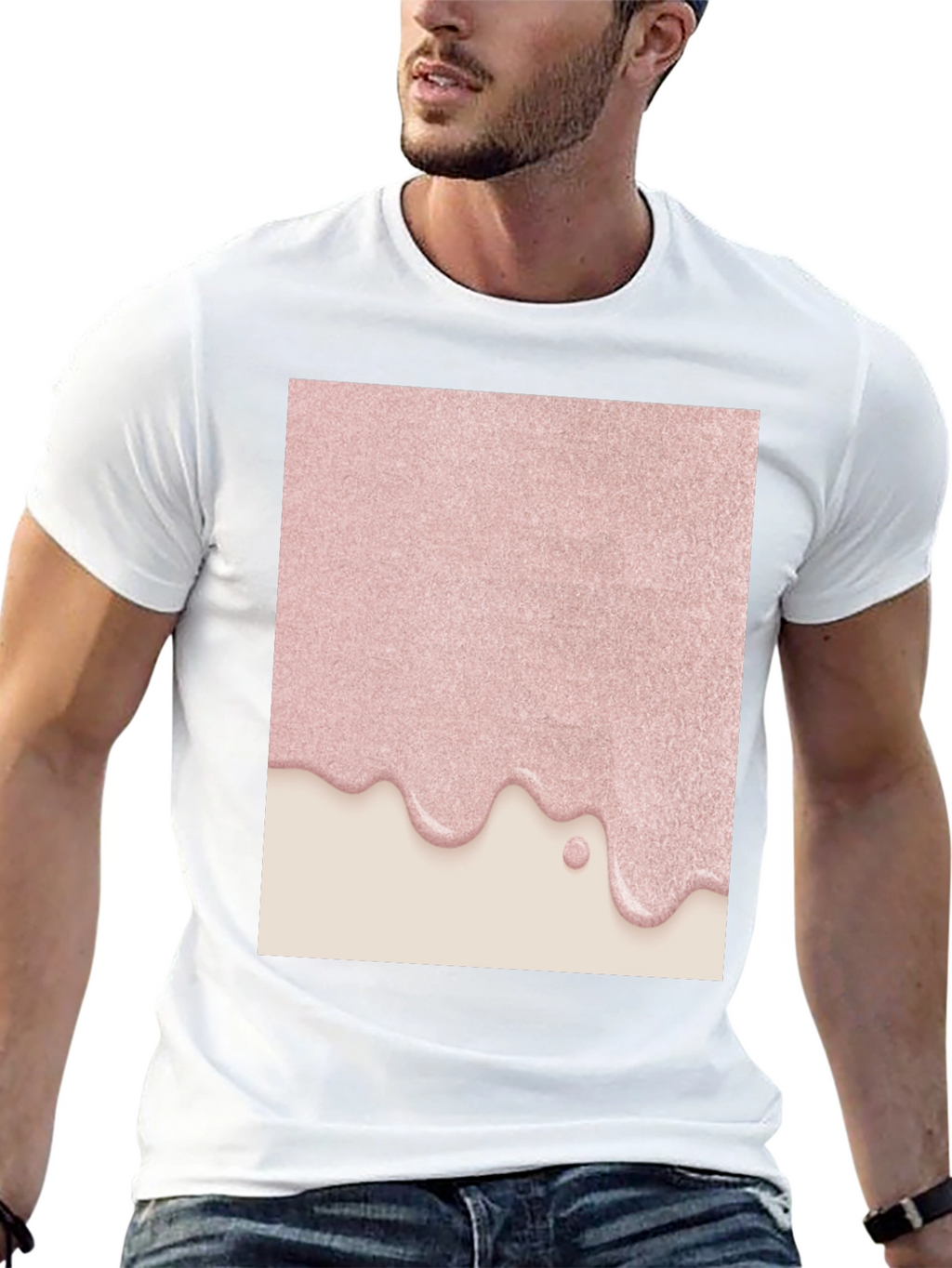 Pink Drip Graphic Tee - Modern Stylish Design