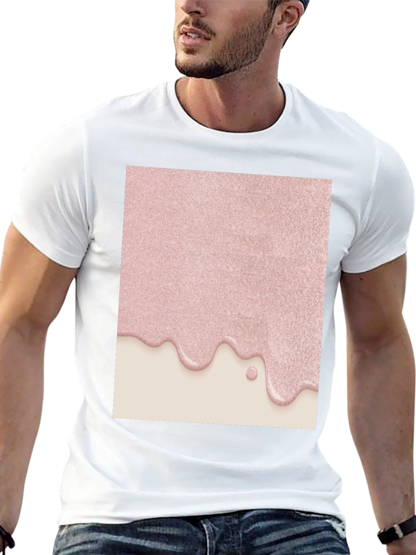 Pink Drip Graphic Tee - Modern Stylish Design
