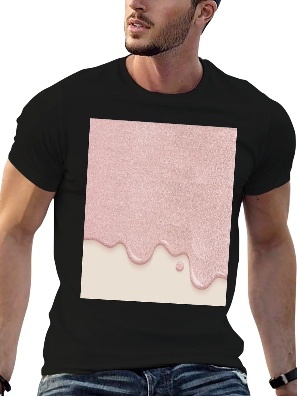 Pink Drip Graphic Tee - Modern Stylish Design