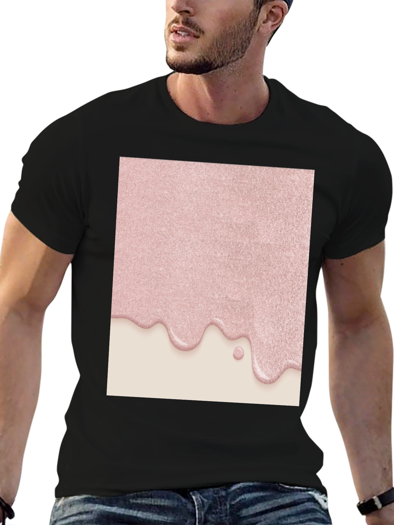 Pink Drip Graphic Tee - Modern Stylish Design