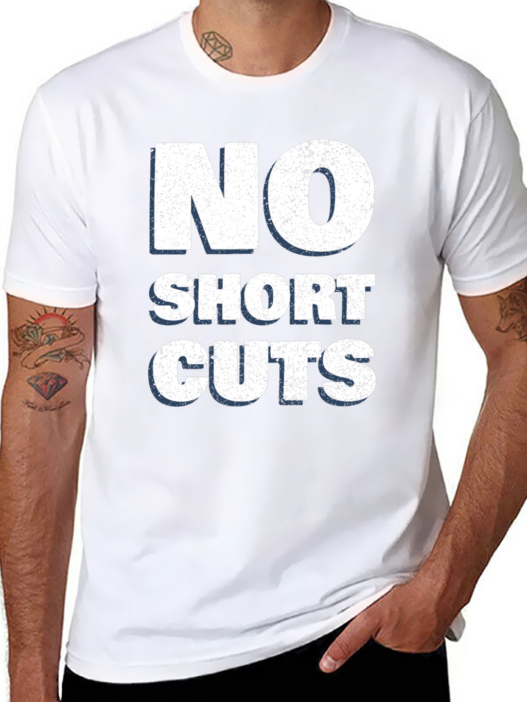 No Shortcuts Graphic Tee - Mens Black T-Shirt
