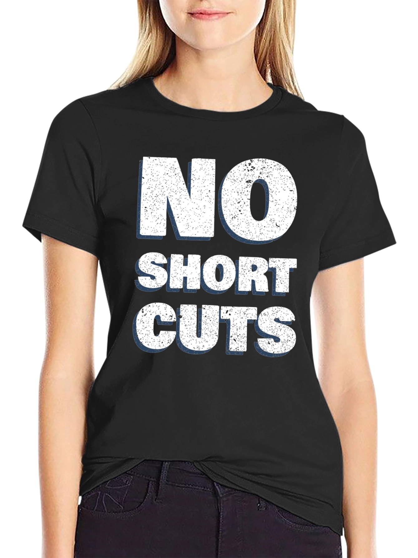 No Shortcuts Graphic Tee - Mens Black T-Shirt