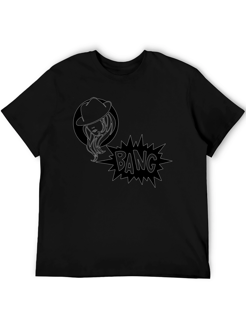 Bang! Graphic Print Black T-Shirt