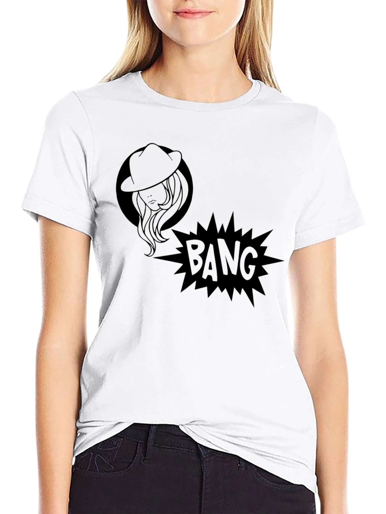 Bang! Graphic Print Black T-Shirt