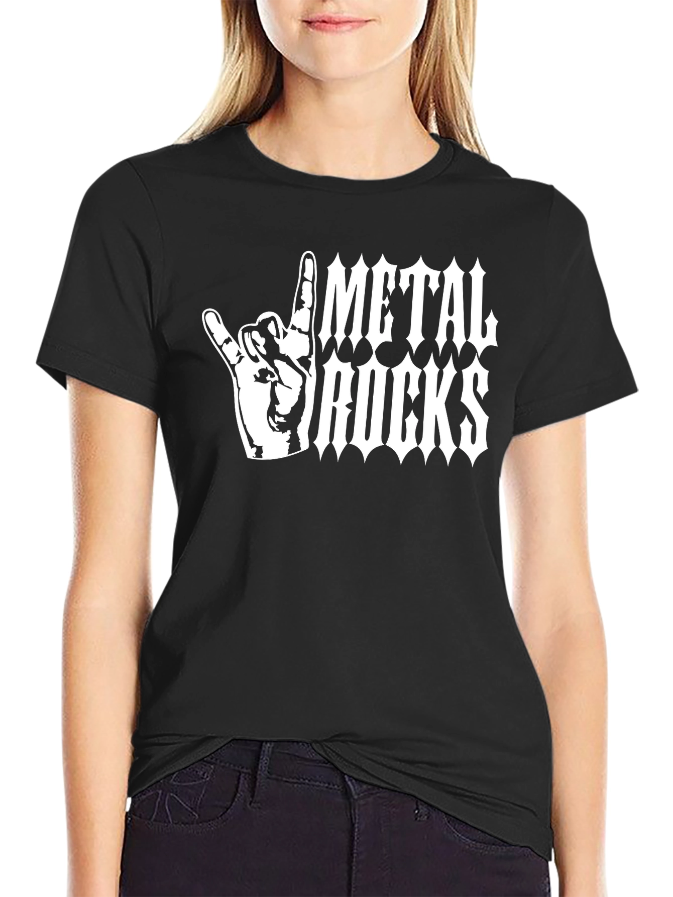 Metal Rocks T-Shirt - Heavy Metal Hand Sign
