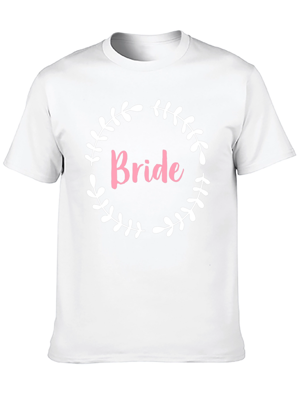 Bride T-Shirt with Floral Wreath Design
