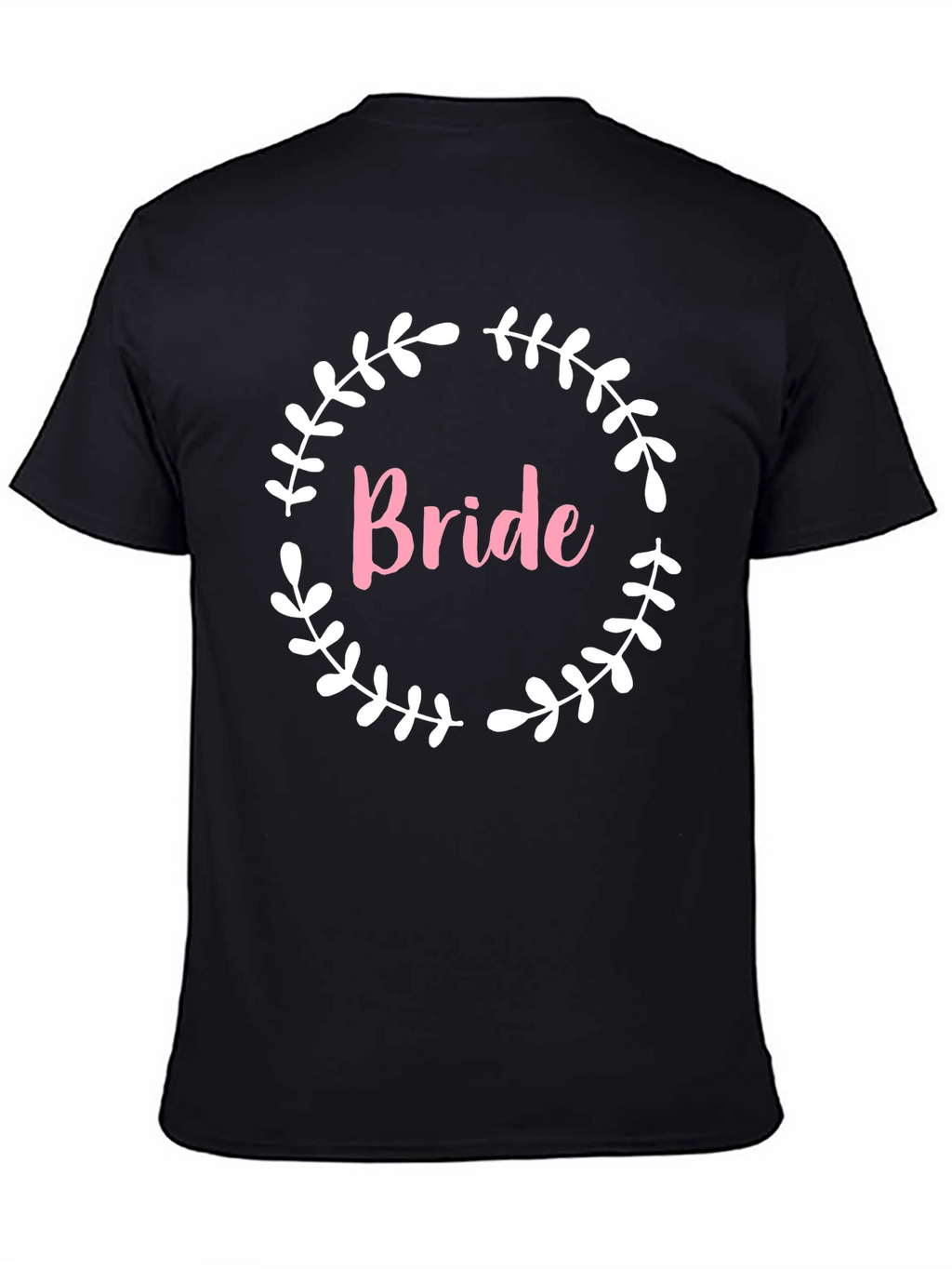 Bride T-Shirt with Floral Wreath Design