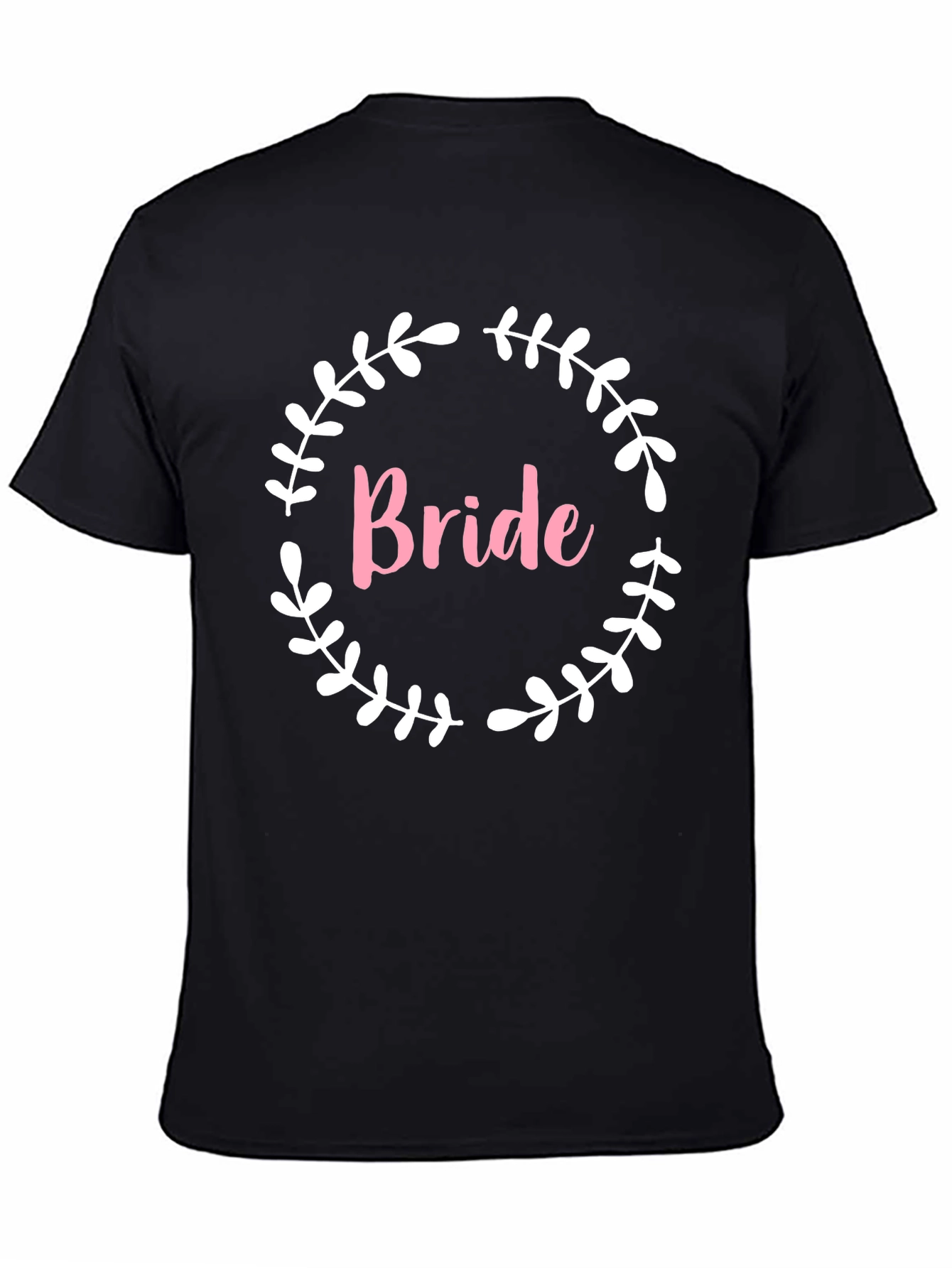 Bride T-Shirt with Floral Wreath Design