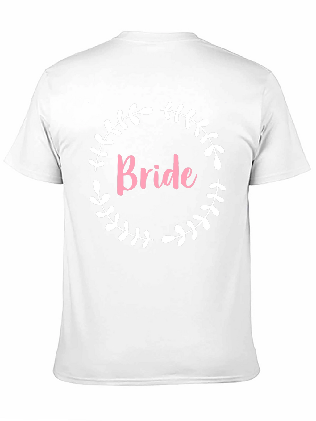 Bride T-Shirt with Floral Wreath Design