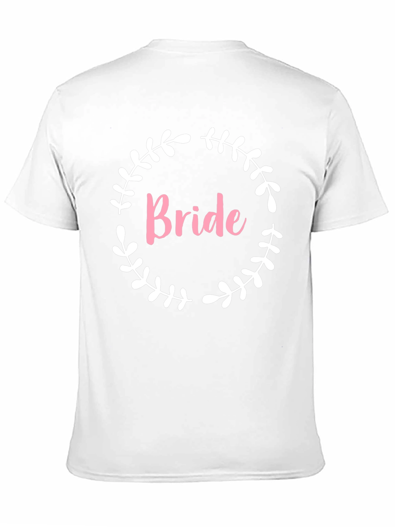 Bride T-Shirt with Floral Wreath Design