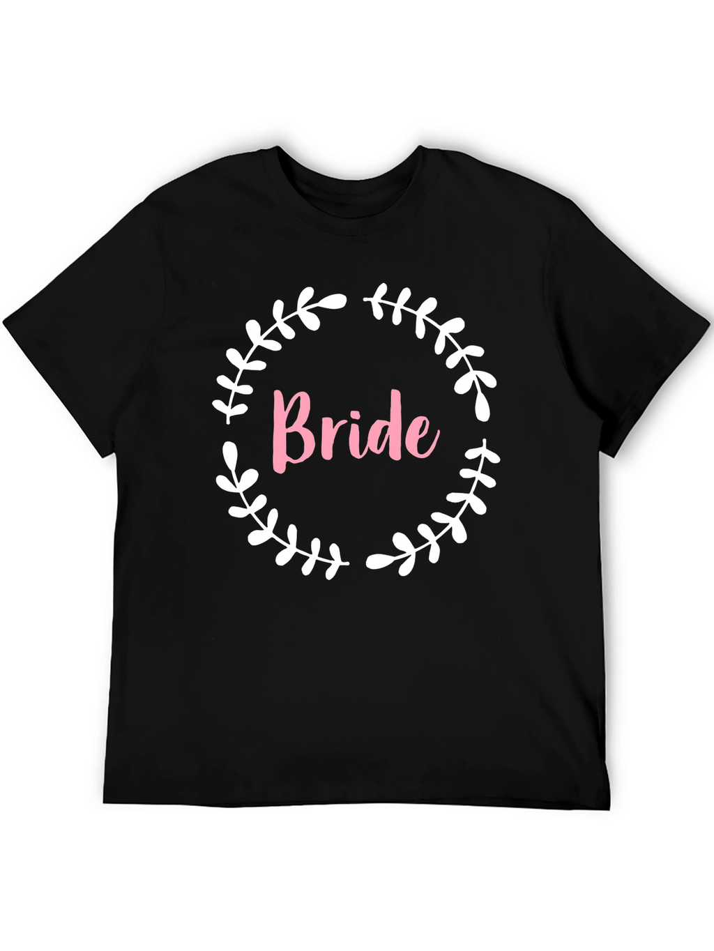 Bride T-Shirt with Floral Wreath Design