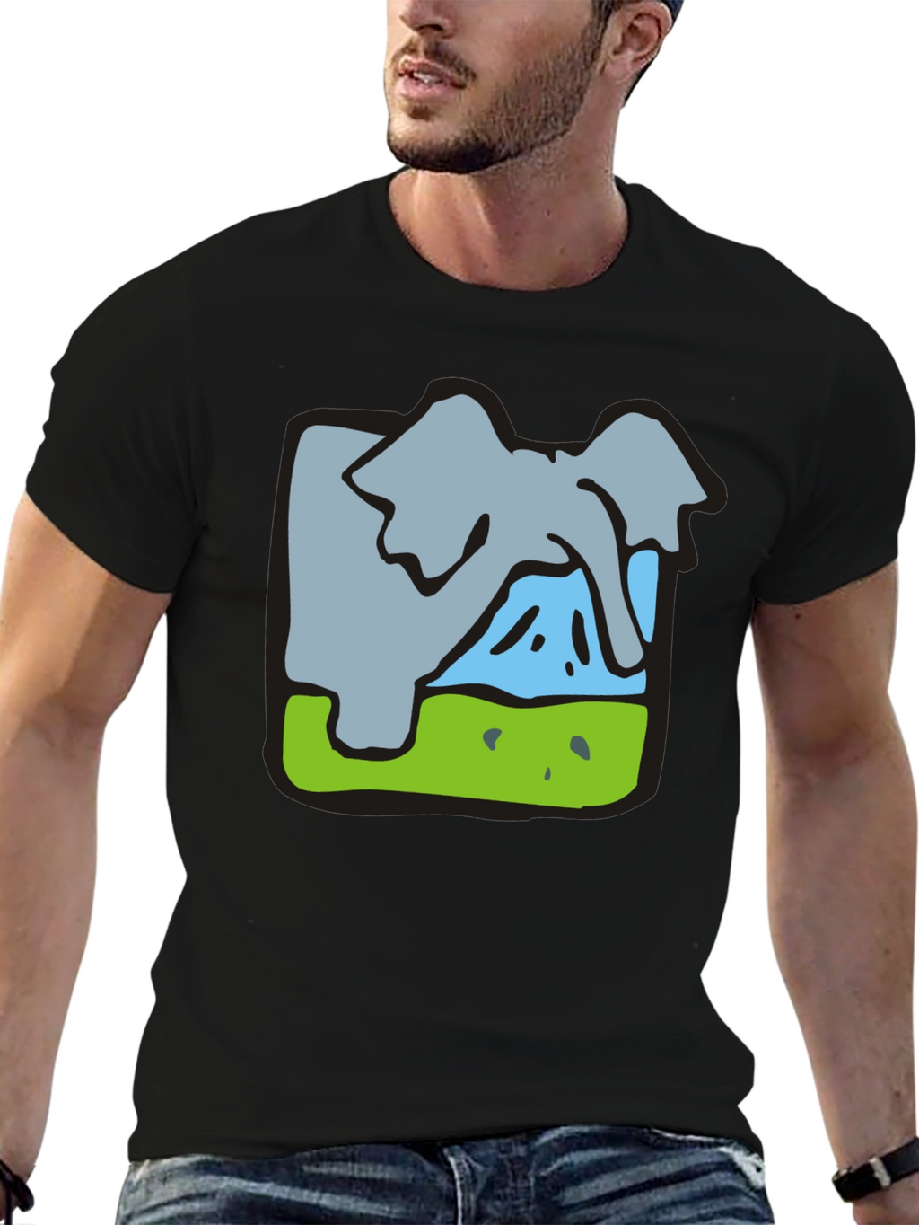 Elephant Graphic Tee - Soft Cotton Blend