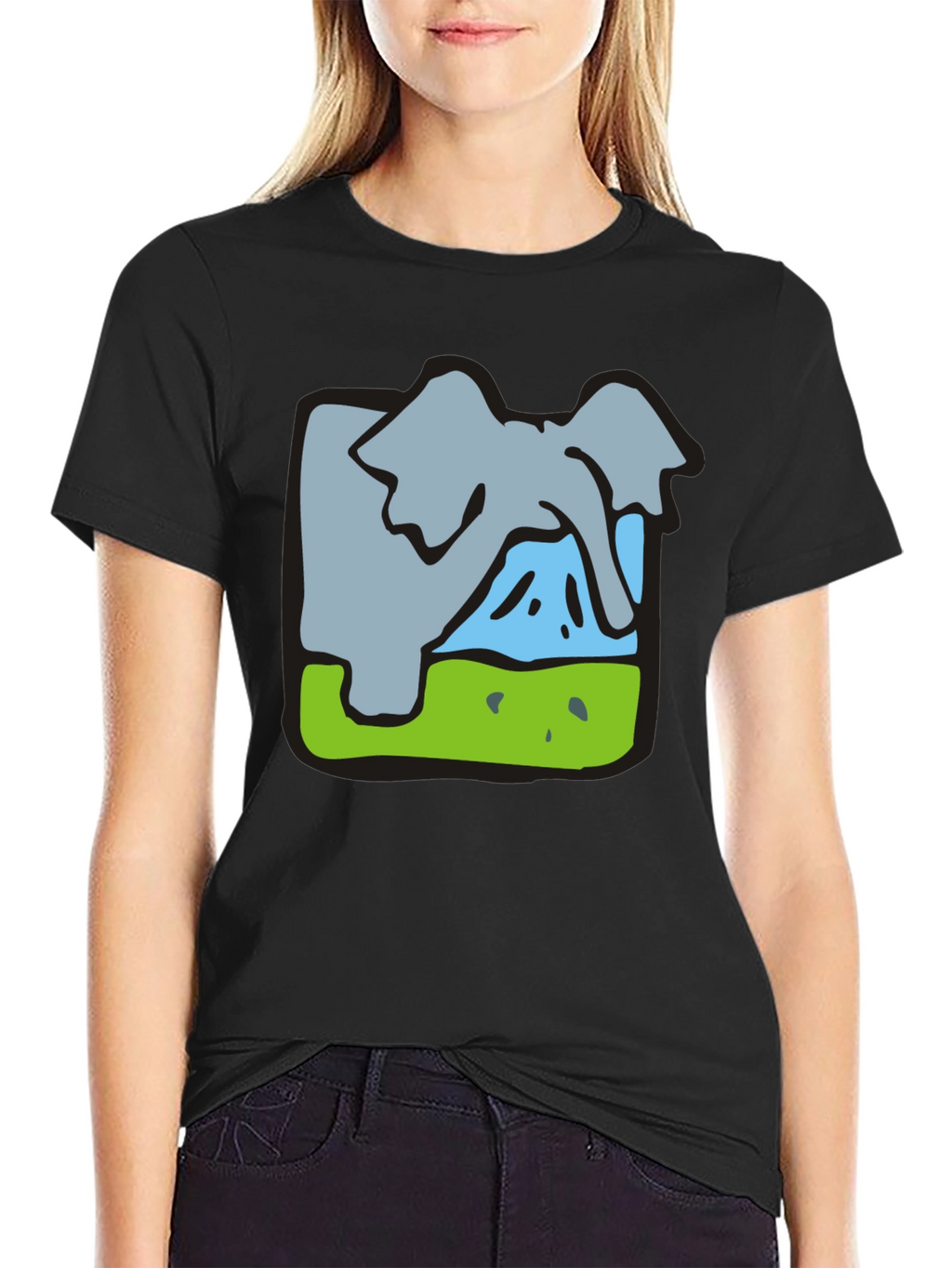 Elephant Graphic Tee - Soft Cotton Blend