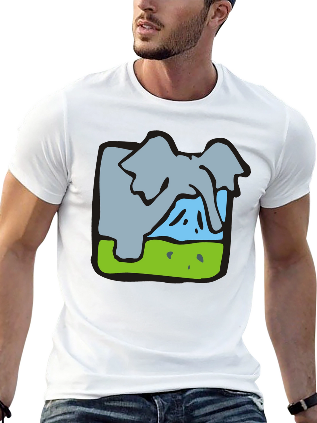 Elephant Graphic Tee - Soft Cotton Blend