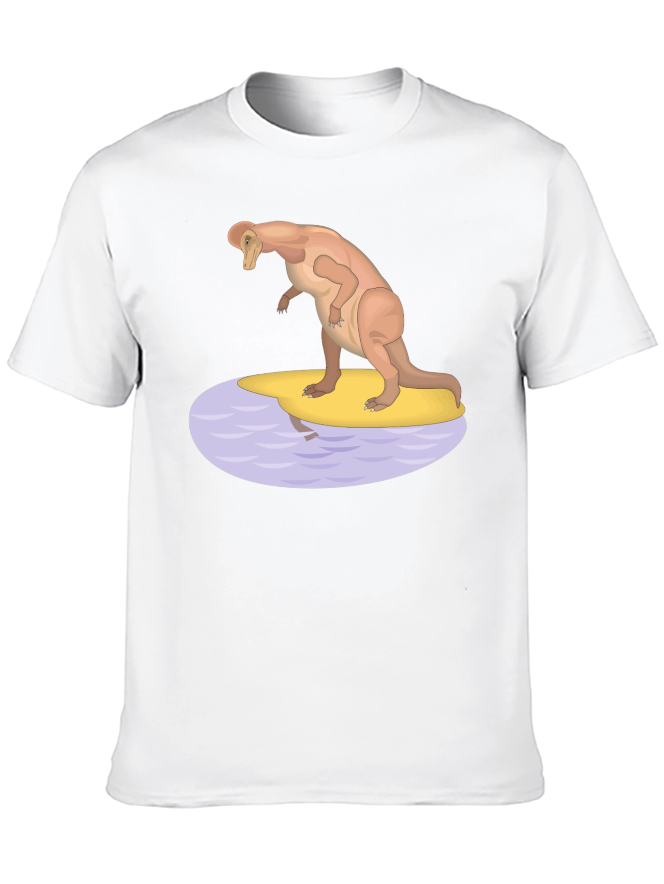 Dinosaur Surfing Graphic T-Shirt - Black
