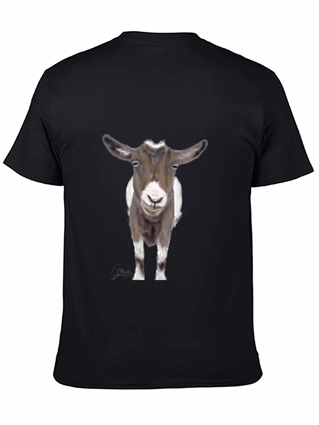 Goat Graphic Tee - Stylish Black Cotton T-Shirt