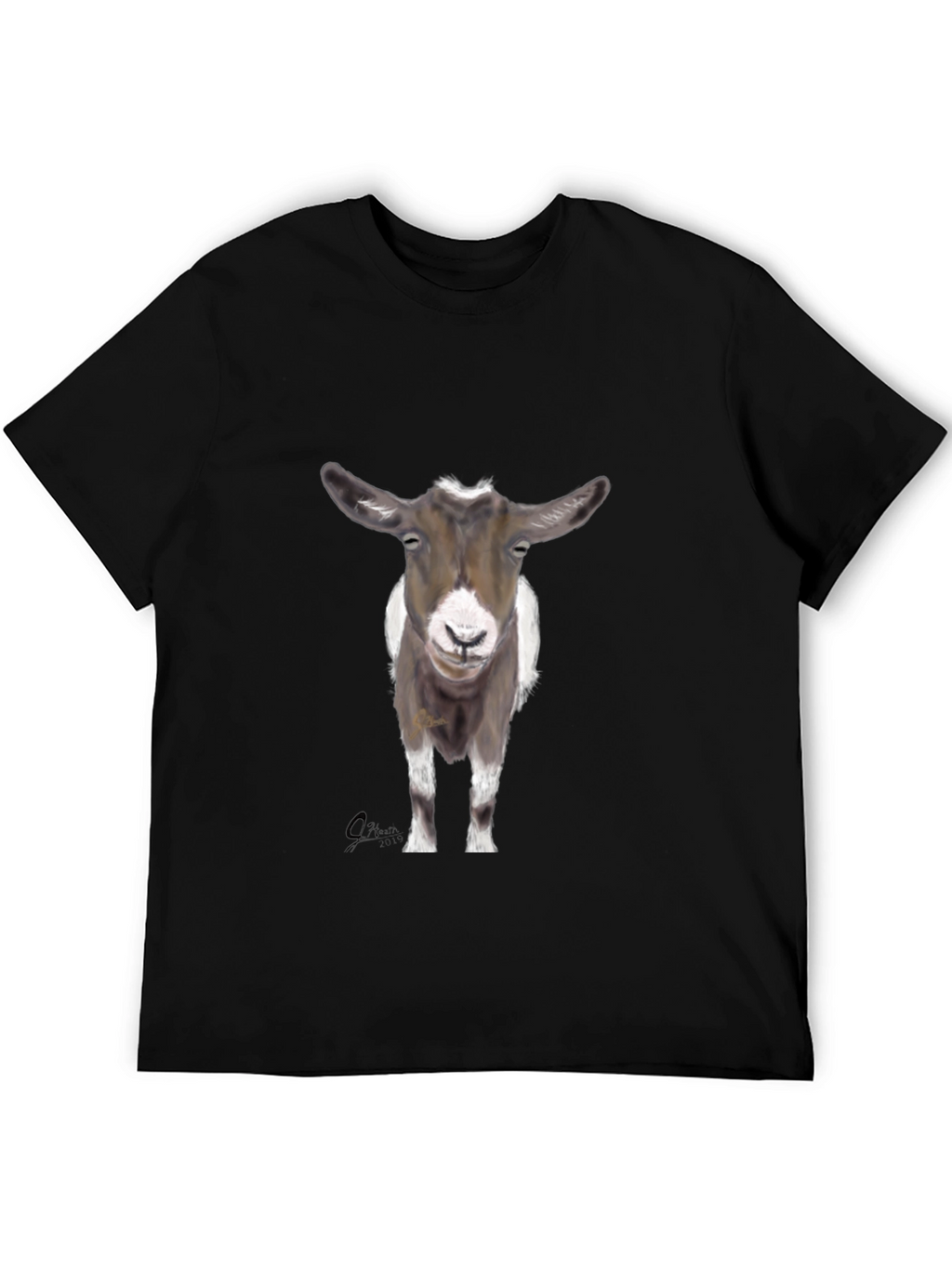 Goat Graphic Tee - Stylish Black Cotton T-Shirt