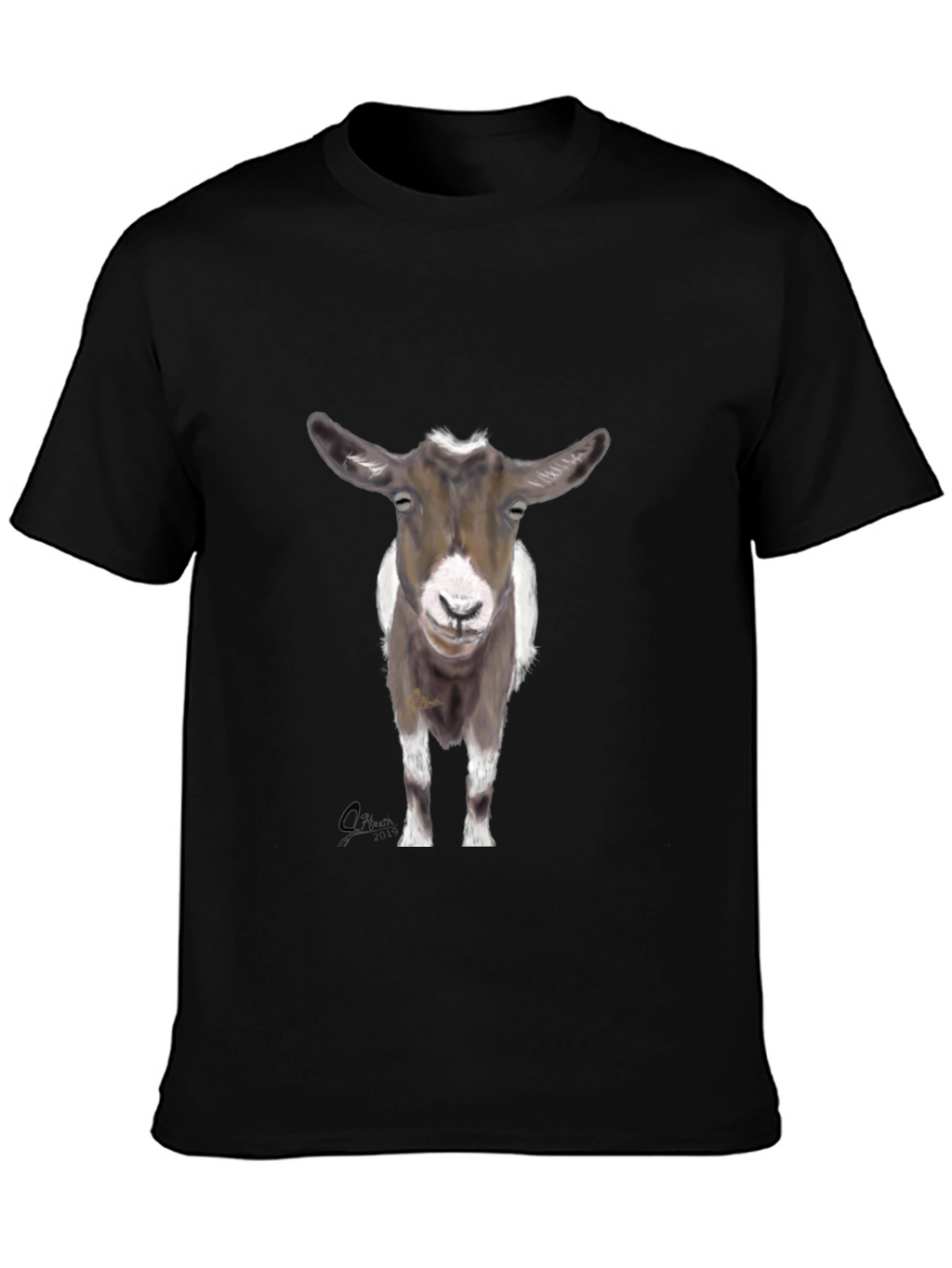 Goat Graphic Tee - Stylish Black Cotton T-Shirt