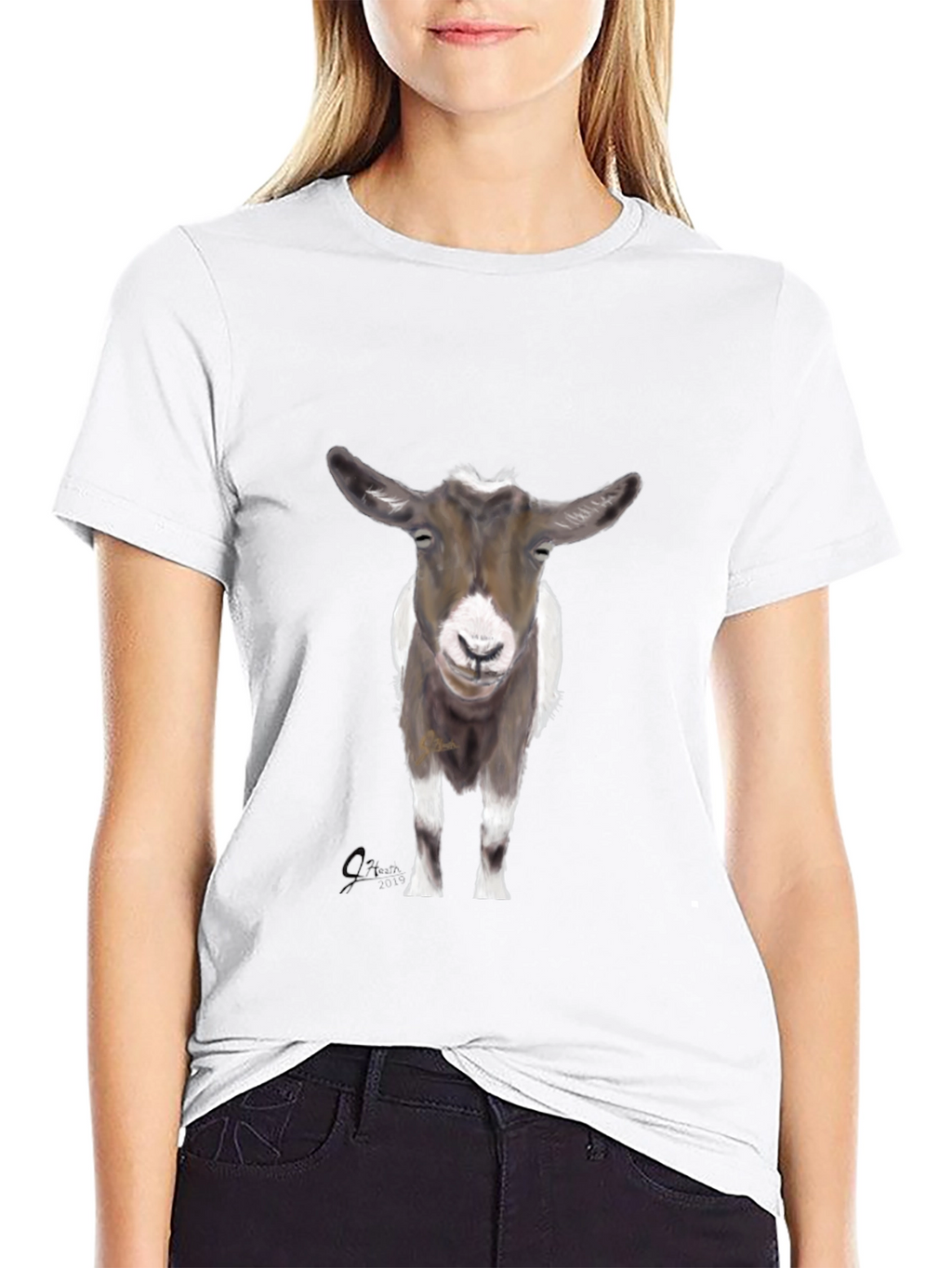Goat Graphic Tee - Stylish Black Cotton T-Shirt